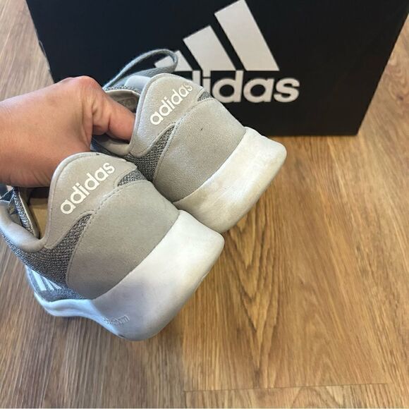 ADIDAS Cloudfoam gray white athletic training running shoes sneakers women’s 8.5 - Picture 4 of 7